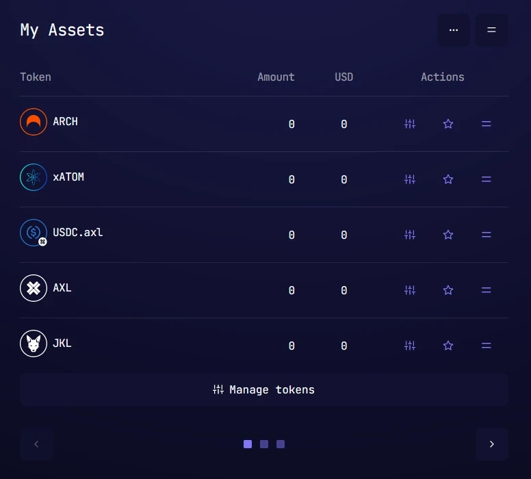 Dashboard My Assets