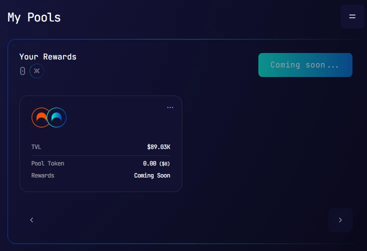 Dashboard My Pools