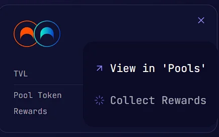 Dashboard My Pools Dropdown
